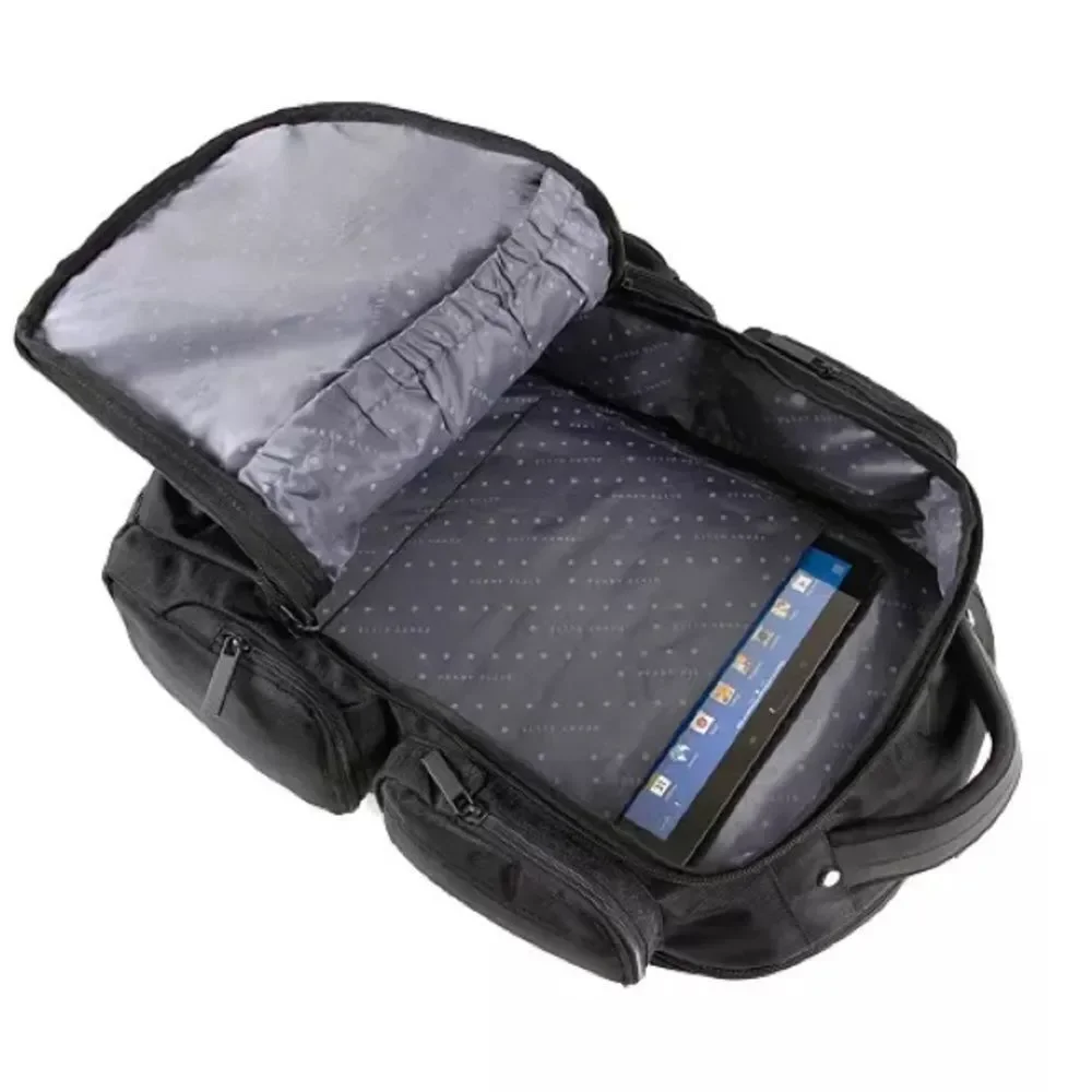 Perry Ellis Black 350 Laptop Backpack- Black travel bag, business bag $160 bag